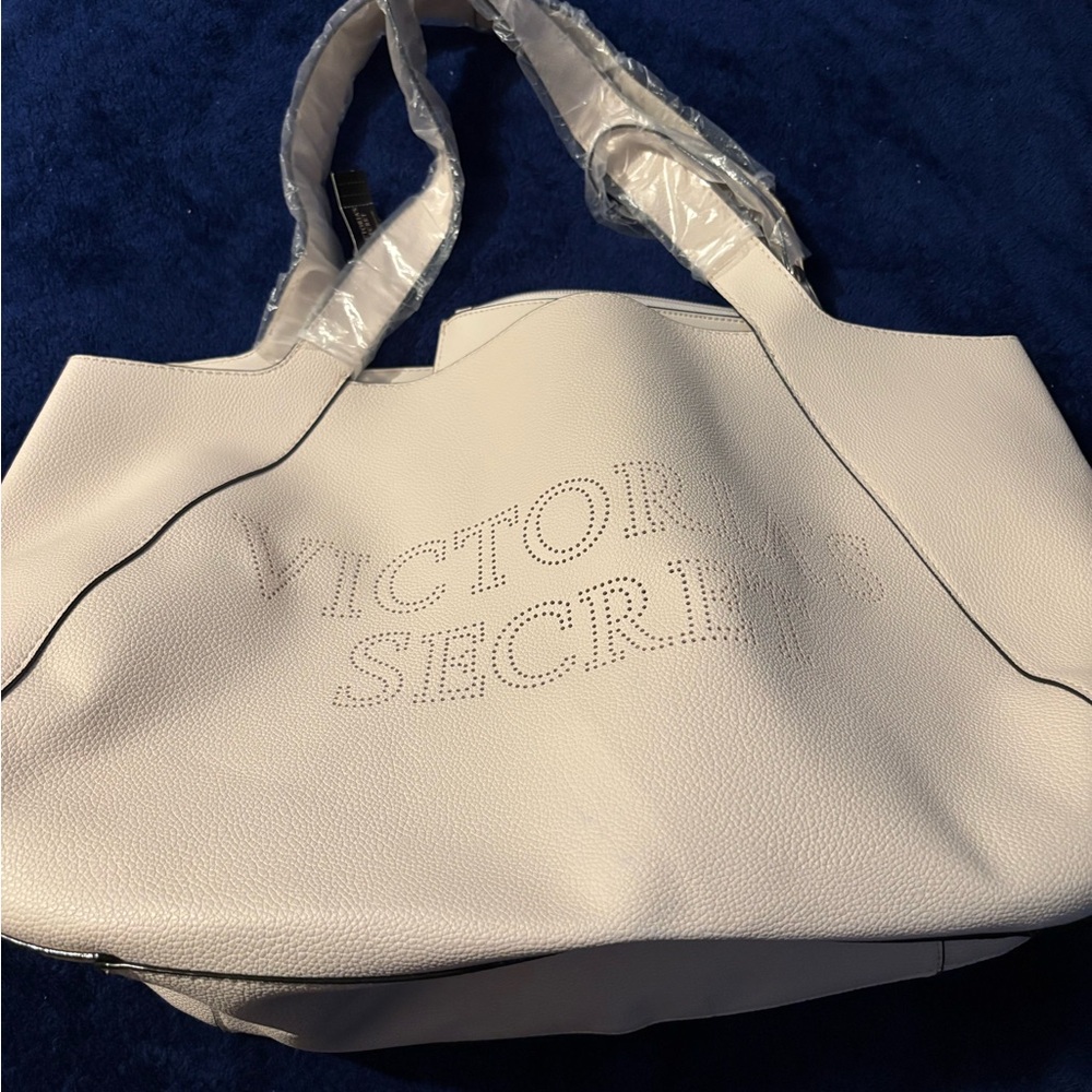 NWT Victoria's Secret Light Cream Tote Bag